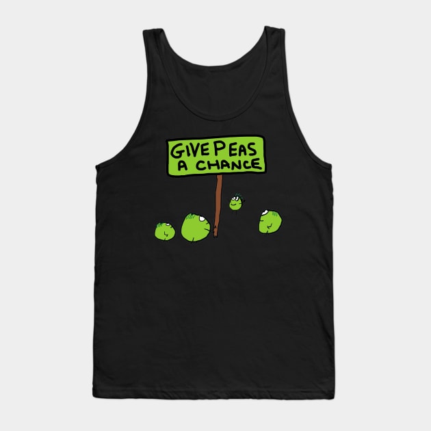 Give Peas A Chance Tank Top by Mark Ewbie